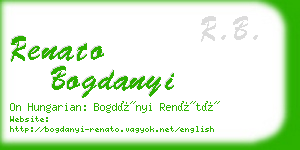 renato bogdanyi business card
